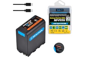 9000mAh NP-F970 NP-F Replacement Battery PD30W for Sony NP-F550 F570 F750 F770 F960 F970 F975, HDR-FX1, HDR-FX7,HVL-LBPB,HVR-