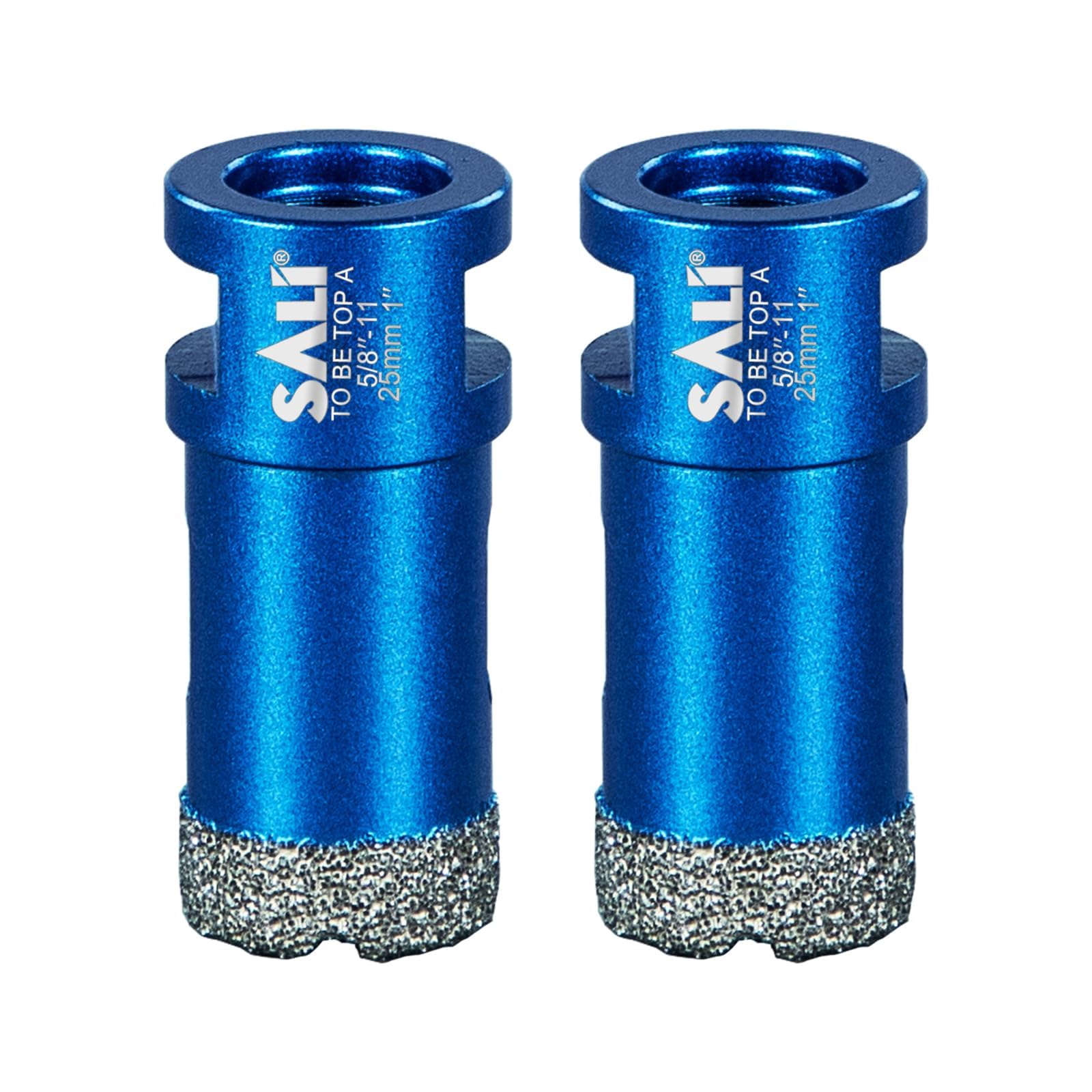 SALI Diamond Core Drill Bits 2pcs (25mmM14) Tile Hole Saws Vacuum Brazed Hole Saw with M14 Thread for Glass Ceramic Porcelain Tiles Marble Brick Granite Quartz Fit Angle Grinders Drills