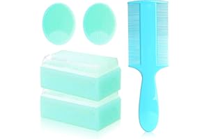 PAKENYESHA Cradle Cap Brush for Babies, 5Pcs Cradle Cap Treatment Set with Soft Bristle Brushes Silicone Scrubber Long Comb for Newborn Bathing Essentials Baby Brush and Comb Set (Green)