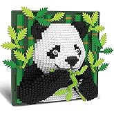 BseSparklion Panda Animal 3D Wall Art Micro Mini Building Blocks Set, Unique Home Wall Decor or Table Display, No Compatible with Lego, Ideal Gift Toy for Adults & Boys Girls 14+ (1142 PCS)