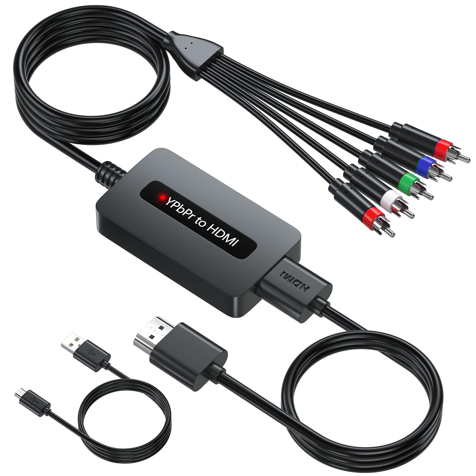 Photo 1 of 1080P Component to HDMI Converter, YPbPr to HDMI Adapter with Male YPbPr Connector - for Connecting DVD/STB with Female Component Output to HDTVs