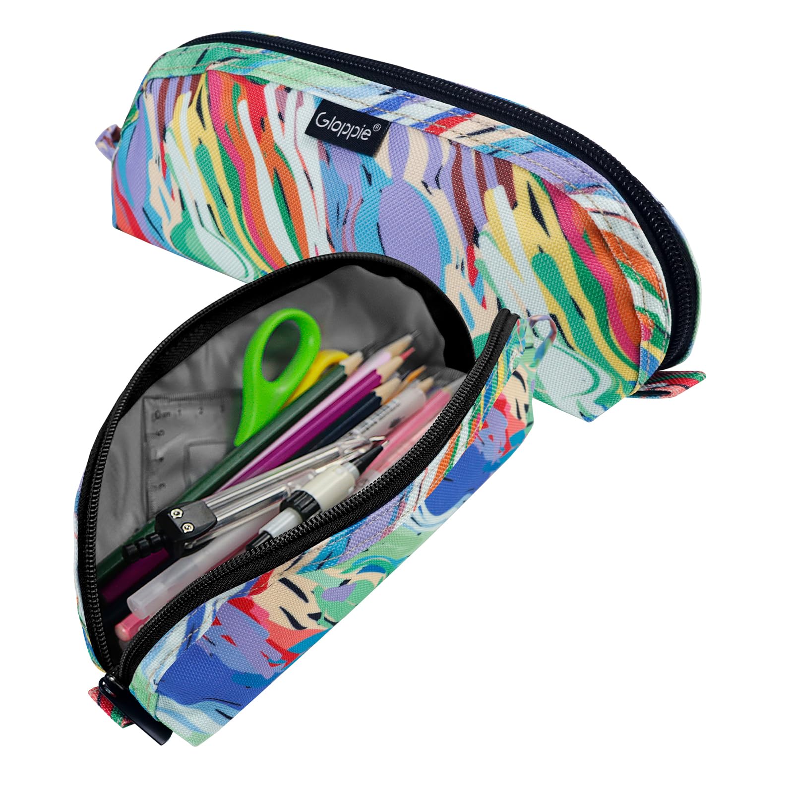 Pencil Case Large Pencils Cases for Boys Girls Stationery Pouch Pen Holder for Teachers Students Portable School Supplies for Secondary High School Office Adults Kids Pencil Bags - Watercolour — image 1