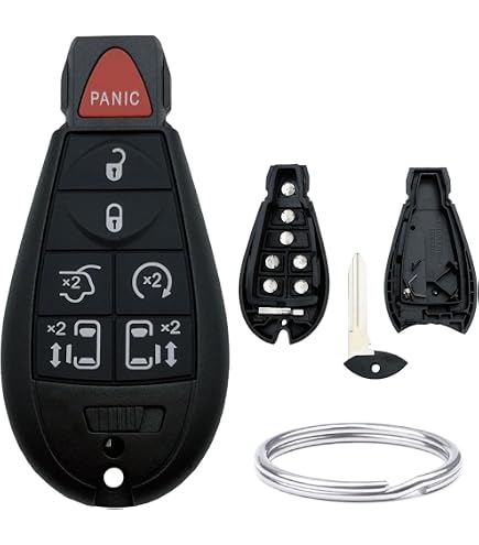 HERKIOCIO Replacement Key Fob Shell Case – Compatible With Jeep, Chrysler, Dodge, Ram – 4 Button Shell (No Electronics Inside) - View #11