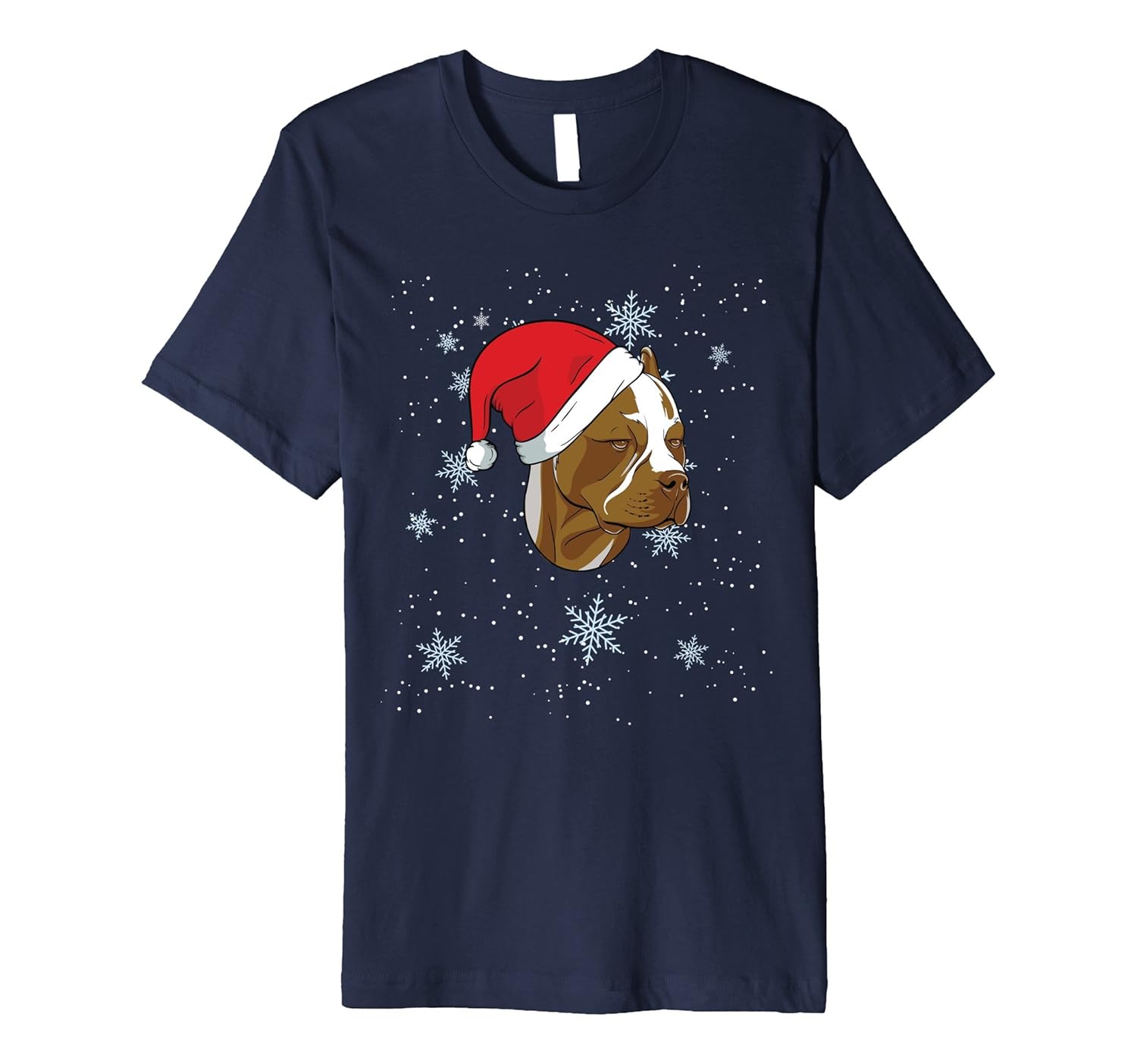 Ho Ho Ho From Santa Pitbull, Christmas Themed Pitbull Tshirt-ANZ