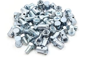 A ABSOPRO Brake Cable Wire Solderless Nipple Screw 5mm Thread Dia for Motorcycle Scooter Metal Silver Tone 30pcs