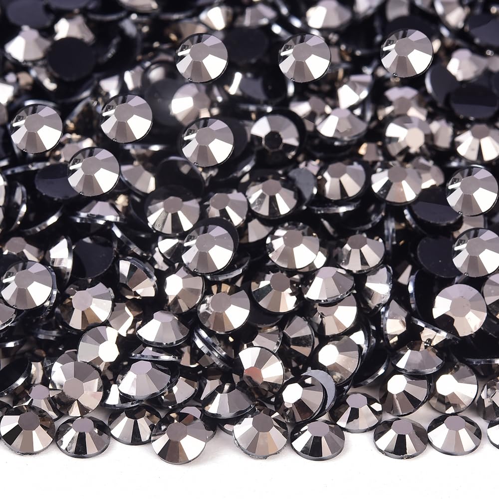 Blinginbox 2000pcs 5mm SS20 Resin Rhinestones Non-Hotfix Stones Diamonds for DIY Crafts Decoration Nails Face Eyes Makeup Body Art Phone Cases Bags Greeting Cards Books Gems Hematite