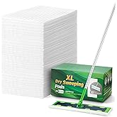 PEACHICHA XL Dust Sweeping Cloths Dry Mop Pads For XL Sweeper Disposable X Large Floor Cleaning Mop Refills, 9.84x17.71 Inch,