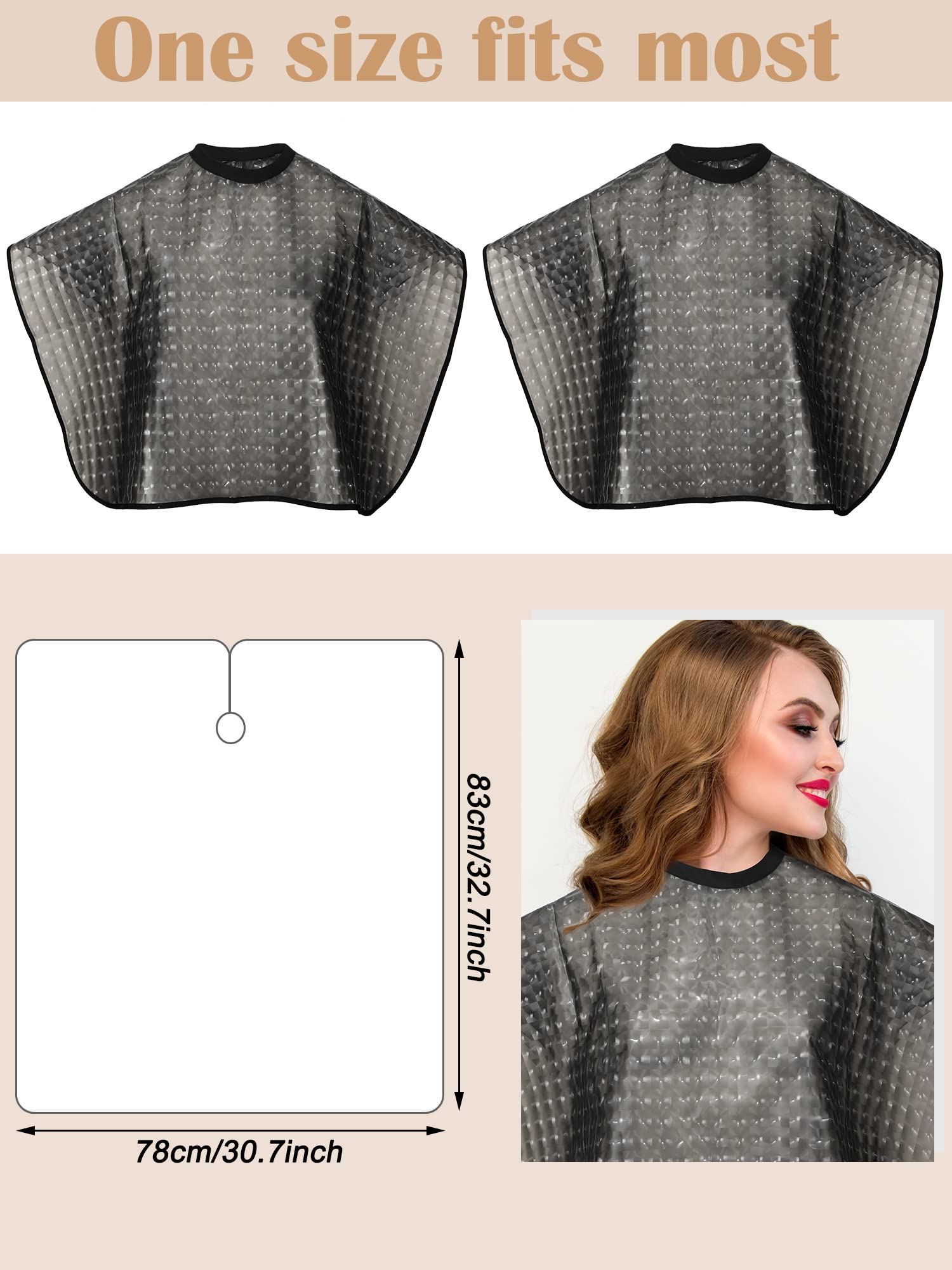 Zhanmai 4 Pieces Hair Color Shampoo Cape for Salons Waterproof Hair Washing Capes Makeup Beauty Salon Apron for Barber(Classic Color)