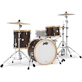 Concept Classic Series 3-Piece Maple Shell Pack, Walnut w/Natural Hoops