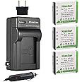 Kastar Battery (3-Pack) and Charger Kit Replacement for Fujifilm NP-50, Kodak KLIC-7004, Pentax D-Li68 and Fujifilm FinePix Cameras, Kodak EasyShare Cameras and Pentax Cameras