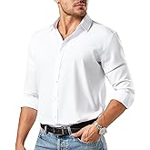 BEFRIED Dress Shirts for Men Big and Tall(XL Big-6XL Big Tall) Button Down Long Sleeve Tuxedo Business Casual Collared Shirt