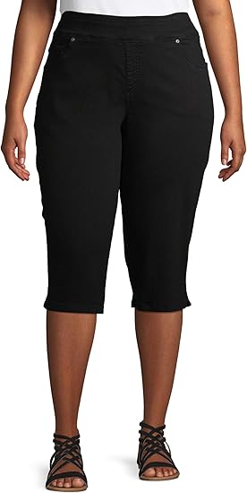 black denim capris plus size