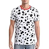Funny World Men's Animal Print T-Shirt Graphic Short Sleeve Halloween Costume