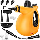 Powerful Handheld Steam Cleaner with 11pcs Attachments for All Surface Cleaning, Chemical Free Steam Cleaner for Home, Steamer for Cleaning Bathrooms, Kitchens, Tile, Grout, Windows, Shower, Couch,Car