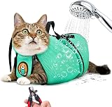 AWOOF Grooming Bag Adjustable Cat Shower Bag Dual Cat Sling Carrier view 1
