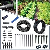 BlueBarrel&trade; Gravity-Fed Drip Irrigation Kit with Inline Emitters: No-Pressure/Low-Pressure Irrigation for Rain Barrels, Rain Tanks, &amp; Cisterns. Made in USA; Instructions &amp; Videos Included