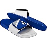 FOCO MLB Men's Officially Licensed Sports Slippers Primary Logo 2-Tone Team Color Flip Flop Baseball Slides