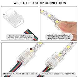 Flutesan 10 Packs Solderless LED Strip