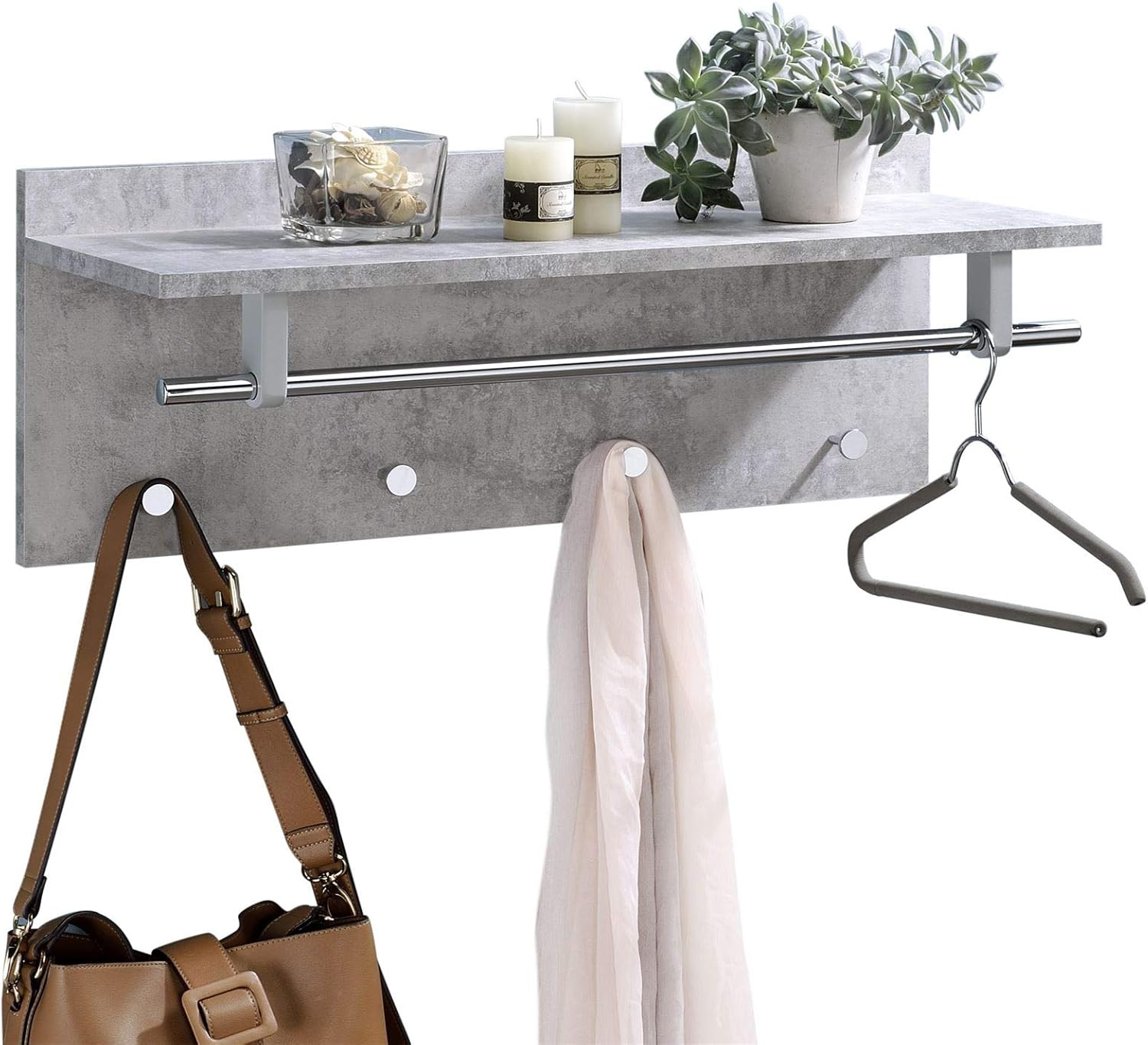 IDIMEX Wandgarderobe Garderobe ULF mit Kleiderhaken Hutablage