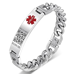 Theluckytag Medical Bracelets with QR Code for