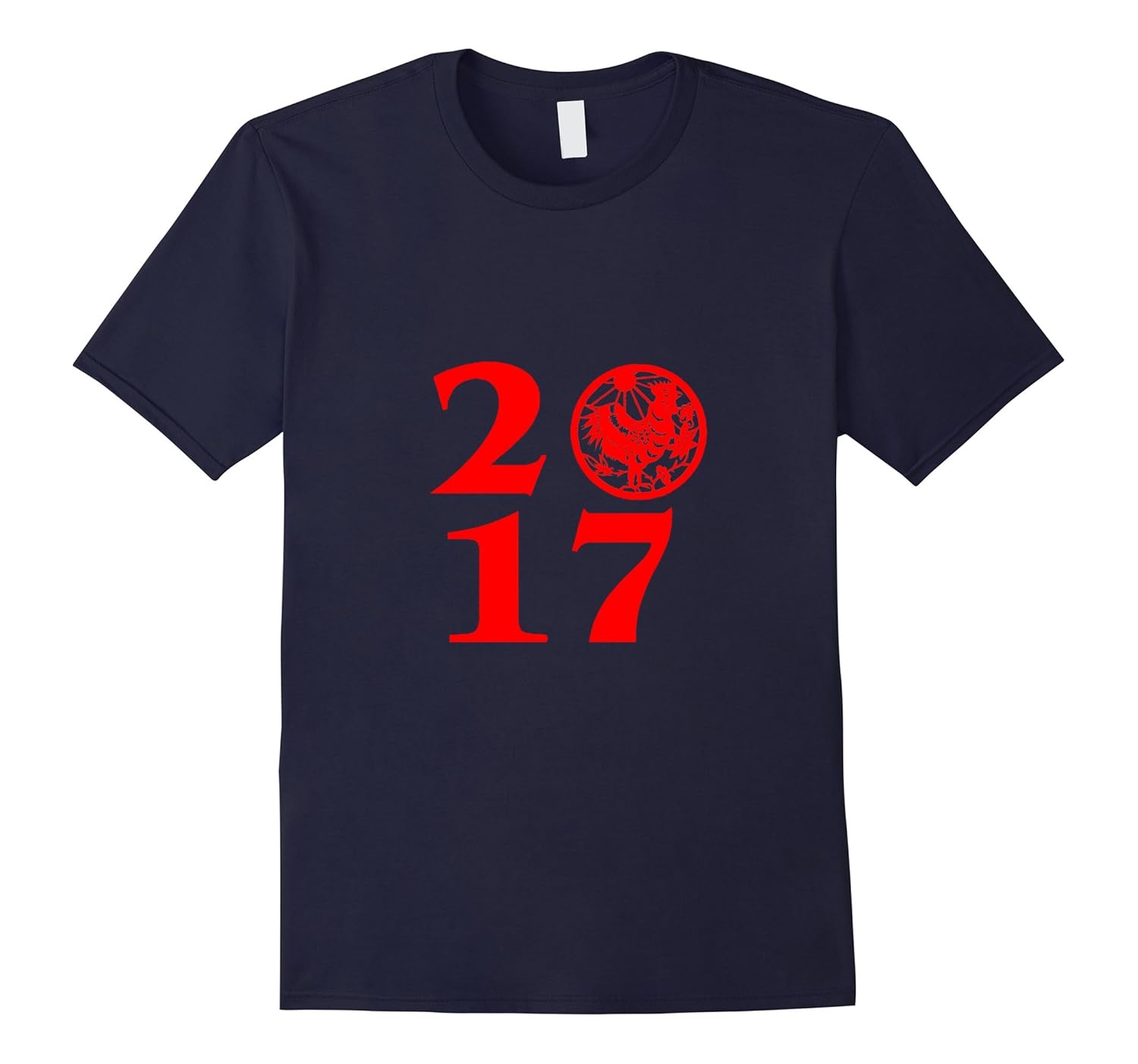 2017 T-Shirt, New Year Chinese Rooster Paper Art Design Tee-ANZ