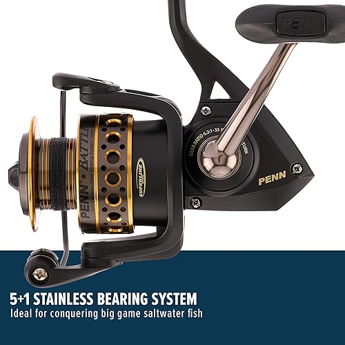 PENN Battle Spinning Reel Kit, Size 5000, Includes Reel Cover and