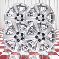 Set Of 4 Silver 15-Spoke Wheel Covers For 2014-2019 Chevy Impala - Plastic Hubcaps, 1-Month Warranty