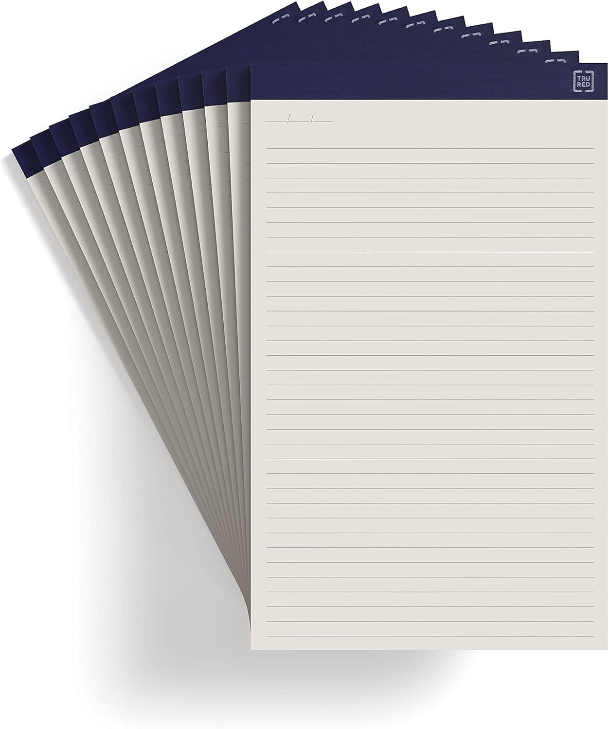 TRU RED TR58197 Notepads, 8.5Inch x 14Inch, Wide Ruled, Ivory, 50 Sheets/Pad