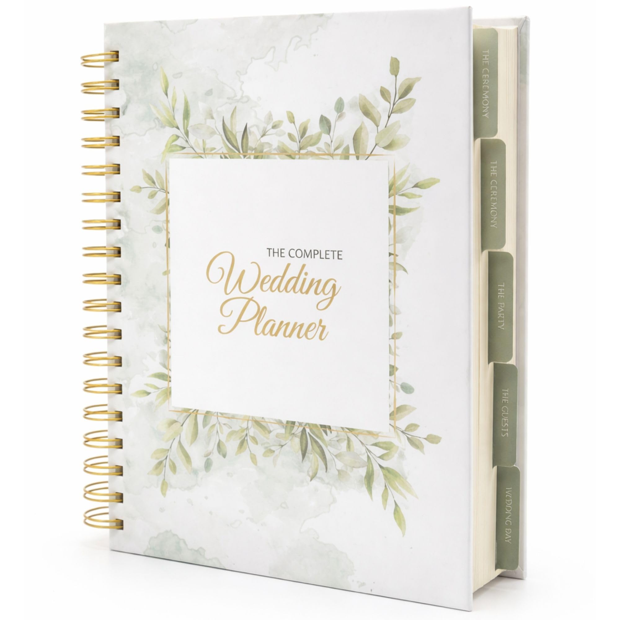 The Complete Wedding Planner, 160 Page Spiral Bound Wedding Organizer with Gold Foil Cover, Inner Pockets, Strong Coil Binding, Wedding Book Planner