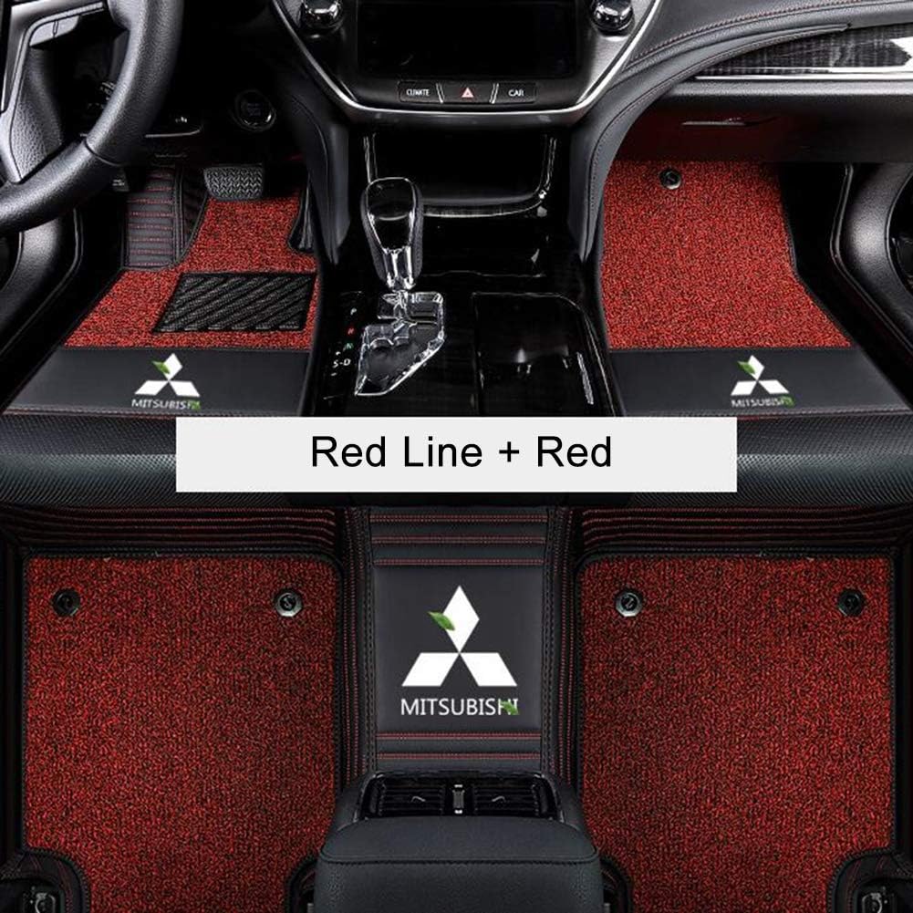 LCHENX-Tailored Carpet Car Mats for Mitsubishi Outland/Pajero/Grandis - 3 Piece Set with 5 Clips