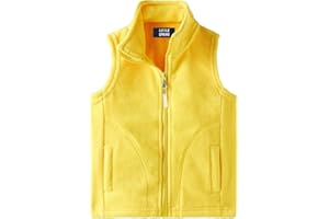 LittleSpring Kids Fleece Vest Jacket Full-Zip Warm Sleeveless