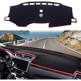 Blazeray Car Dashboard Cover Mat for Honda CR-V CRV 2017 2018 2019 2020 2021 2022 Left Hand Driving Non-Slip Dashboard Mat Pad Interior Accessories Custom Fit Dash Mat Sunshade No Glare(Red Edge)