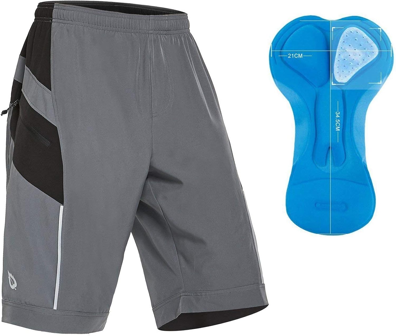 BALEAF Mens Mountain Bike Shorts 3D Padded MTB Bicycle Cycling Shorts