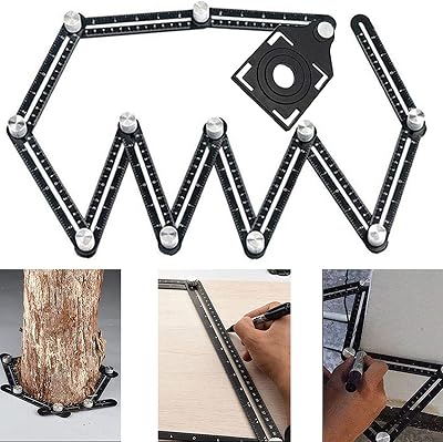 JIRENSH Multi Angle Measuring Ruler Angleizer Template Tool
