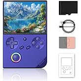 RG40XX V Handheld Game Console,4.0 Inch IPS Screen with 16 Colors RGB Colorful Light Control Joystick,Linux System Games Consoles,Built-in 64+128GB Card,Support TV Output Casual Game Console(Blue)