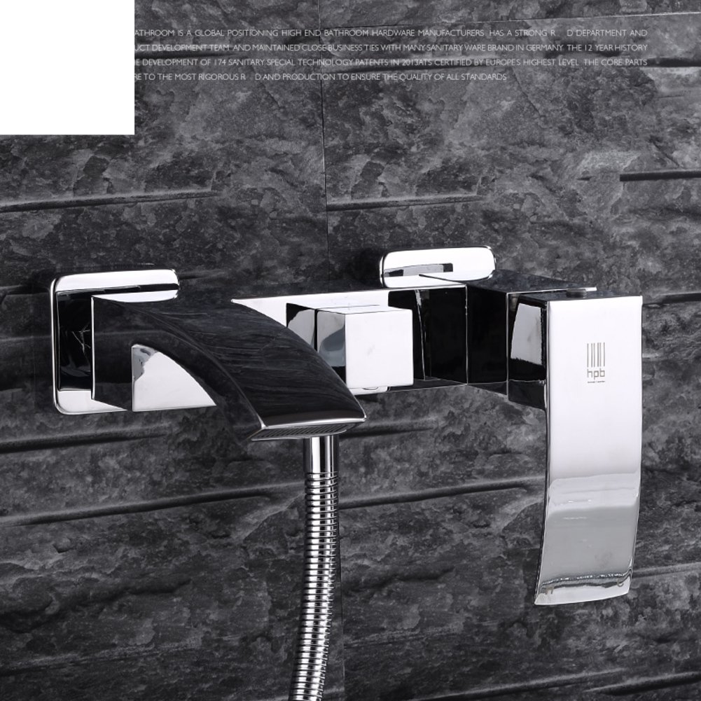 Brass Waterfall Tub Faucet Hot And Cold Exposed Mixing Valve