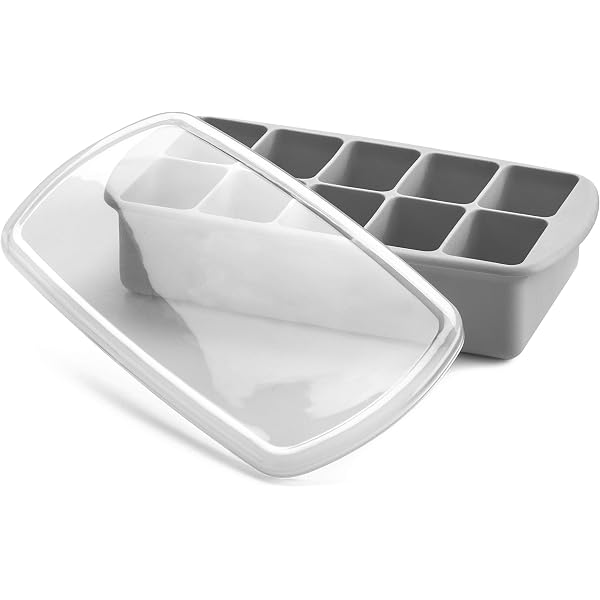 thumbnail image 2 of Kushies SILITRAY Silicone Baby Food Freezer Tray With Lid - BPA Free Storage For Purees & Breast Milk (Blue Azure) 2 of 12