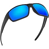 TOROE Performance Eyewear FIELD All Black Sports Polarized Sunglasses w/Hydrophobic Coating Polycarbonate AR Lenses