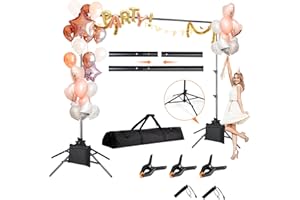 ZBWW Backdrop Stand 8.5 * 10ft, Four-Legged Photo Backdrop Stand, More Stable Adjustable Backdrop Stand for Parties, Wedding Balloon Arch Stand, Advertising Display and Video Shooting