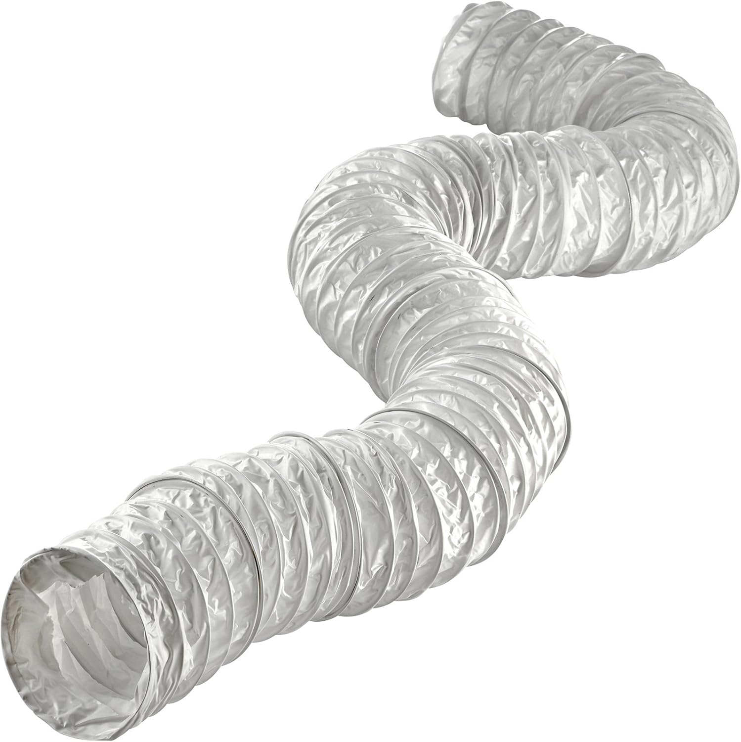 Vinyl Duct Hose, White, 8 ft BigaMart