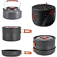 aiGear Camping Cooking Set Cookware Mess Kit with Storage Bag Pot Pan and Teapot Set Camping Accessories for Outdoor Camping 