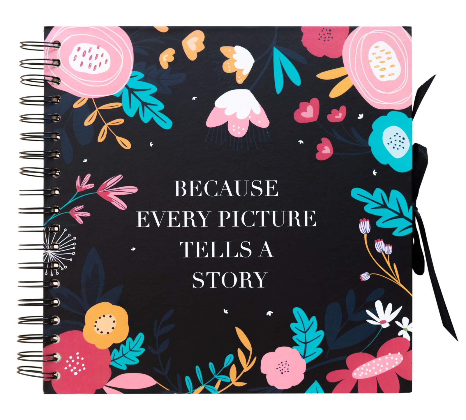 Grupo Erik Photo Album Scrapbook Blummen | 10.2 x 10.2 inch - 26 x 26 cm, 40 Pages, Hardcover Scrap Book, Memory Book Journal | Gifts For Travellers