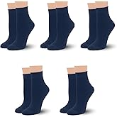 SERISIMPLE Women Thin Viscose Bamboo Above Ankle Sock Breathable Lightweight Classic Crew Casual Mesh Socks 5 Pairs