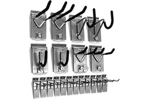 Proslat 11004 1/8-Inch Backplates Steel Hook Kit Designed for Proslat PVC Slatwall, 20-Piece, Silver