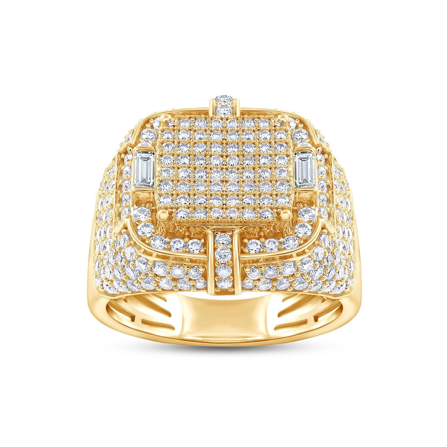 Wedding Anniversary Ring For Men's Baguette & Round