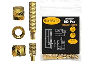 LIKITCOK M3 Heat Set Inserts - Threaded Insert for Plastic Parts and 3D Printing Components Assortment Kit, (100 Pcs)