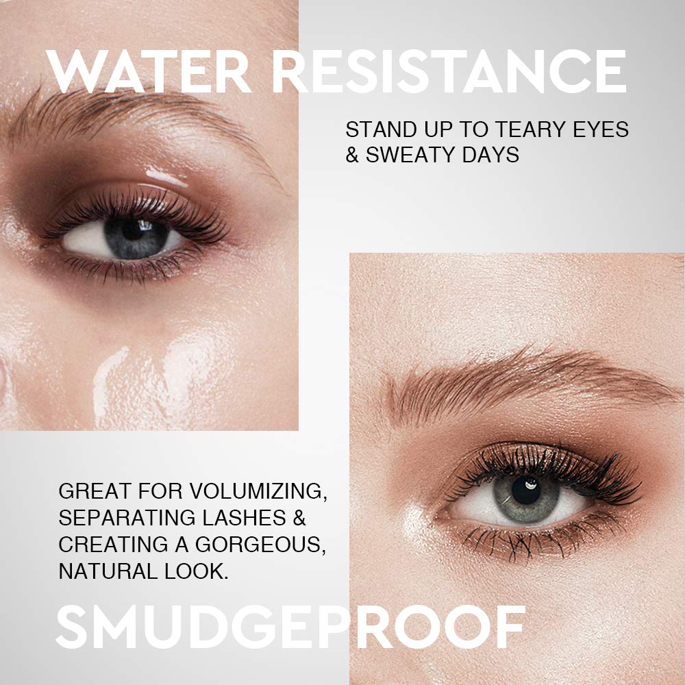 MOSTORY Cloud Volume Lash Mascara Black - Lash Mascara Black Volume Length Smudgeproof Curl Eyelash Lifted Thick Long Lasting Volumious 4D Silk No Flicks No Clumps Bristle Brush (0.3 oz) : Beauty