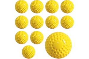Furtrop 12 Pcs 12inch Dimpled Softballs Practice Foam Sport Pitching Machine Game Ball Softballs for Indoor/Outdoor