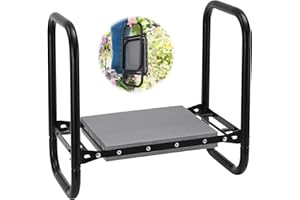 DIOVPLX Garden Kneeler and Seat, Foldable Gardening Stool with Extra Thick Foam Pad, Heavy Duty Garden Bench for Kneeling and Sitting, Gardening Gifts for Women Men Seniors Gardeners