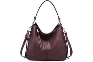 Realer Handbags for Women Hobo Bags Large Crossbody Shoulder Bag Vegan Faux Leather, with Holster/Wallet